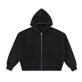 "Ringo Juice" Fleeced Full-Zip Boxy Hoodie