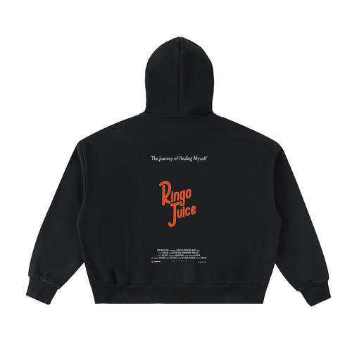"Ringo Juice" Fleeced Full-Zip Boxy Hoodie