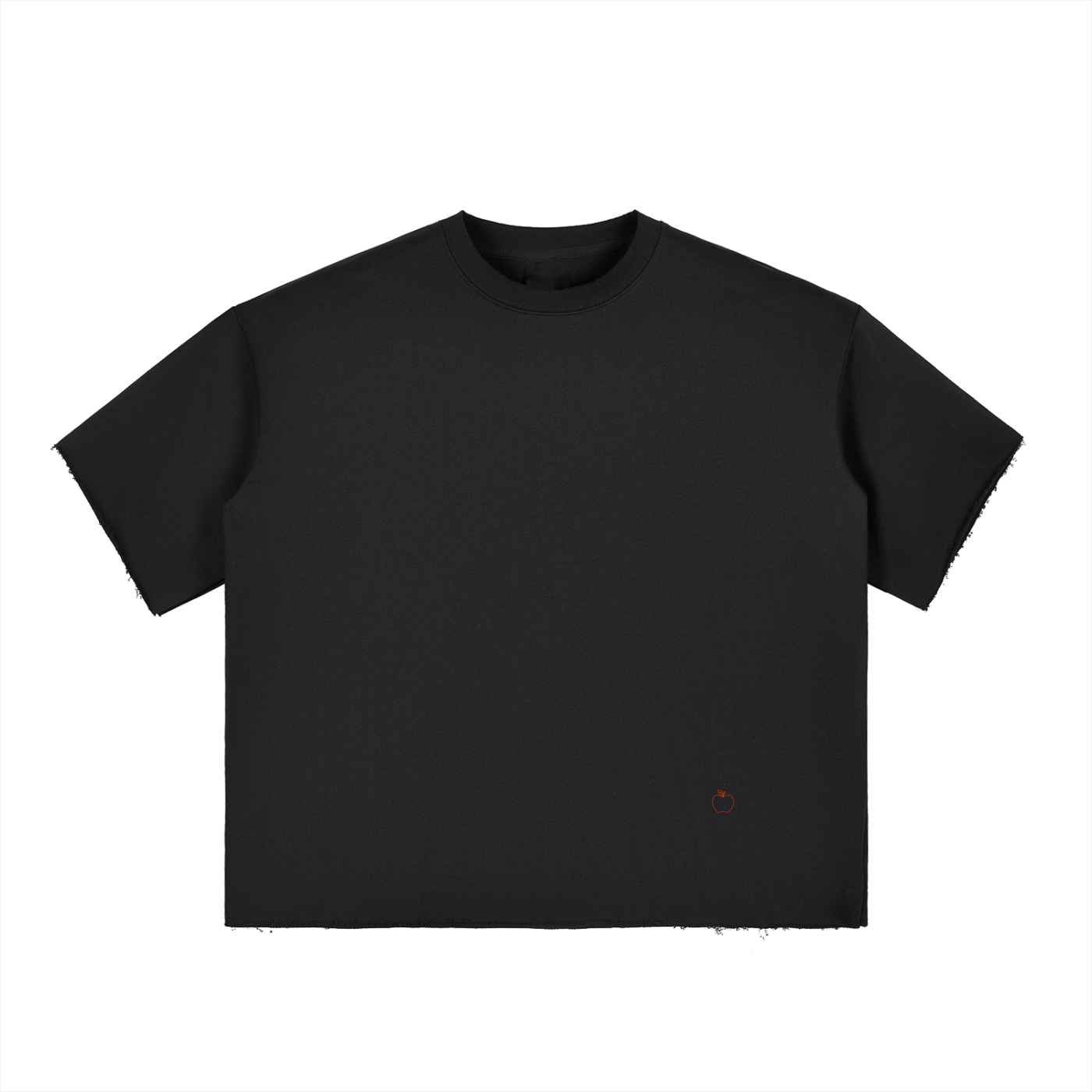 Ringo Juice with this Boxy Half-Sleeve Raw-Edge Tee