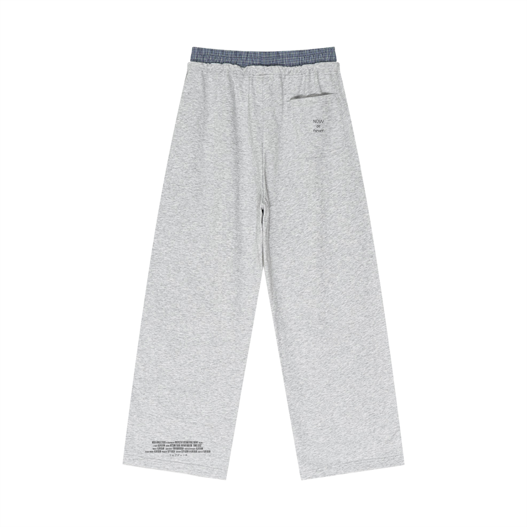 Plaid Contrast Waist Pants