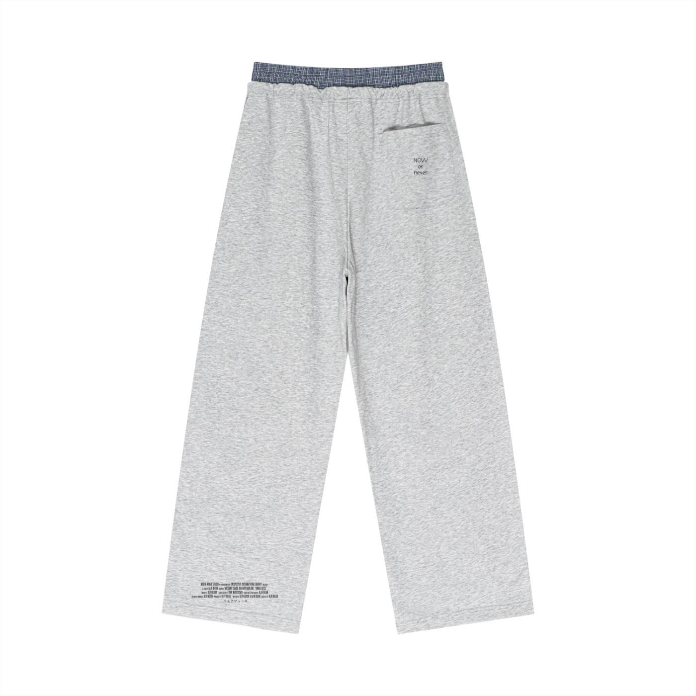 Plaid Contrast Waist Pants