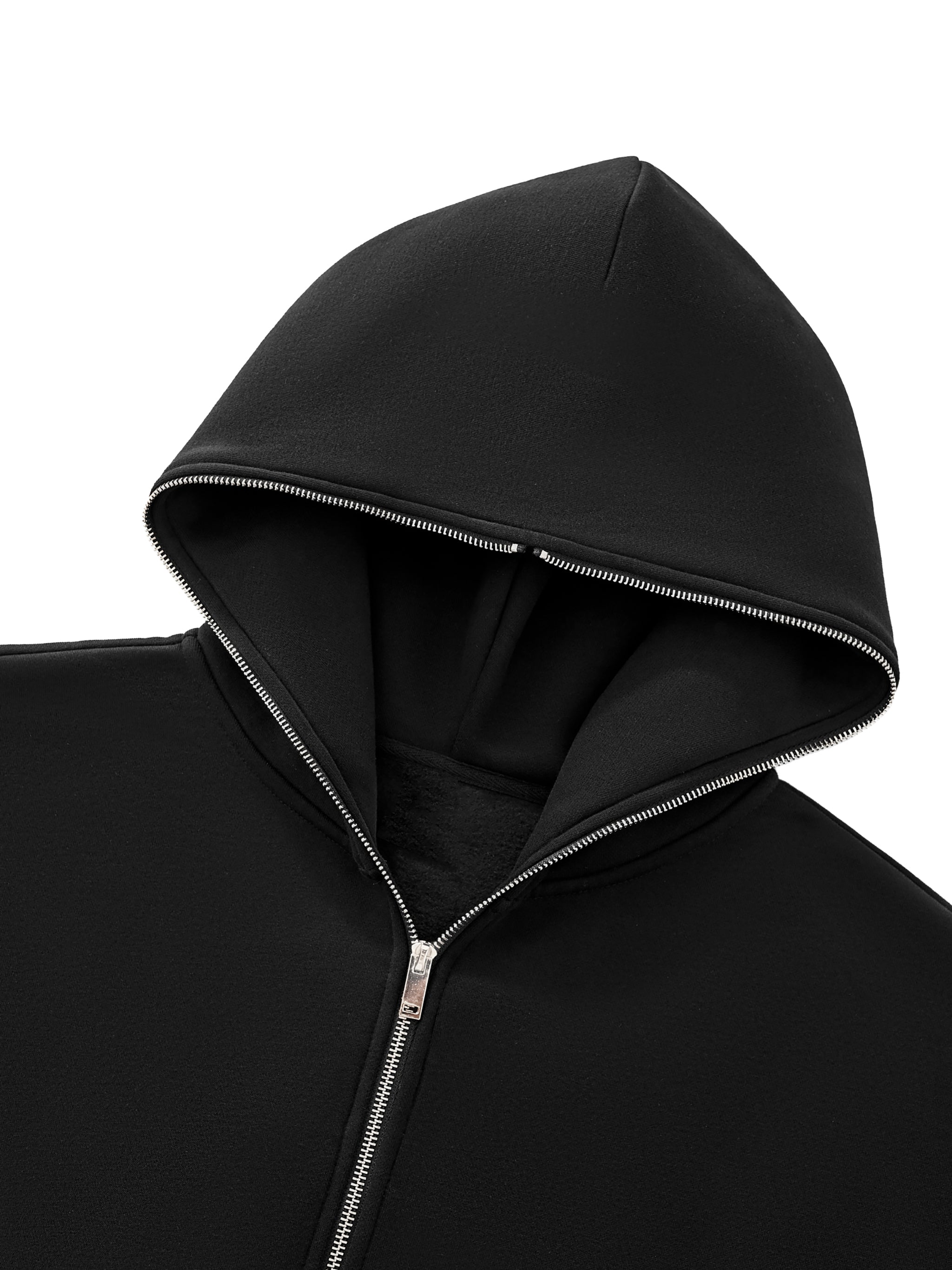 "Ringo Juice" Fleeced Full-Zip Boxy Hoodie